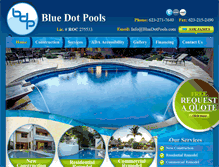 Tablet Screenshot of bluedotpools.com